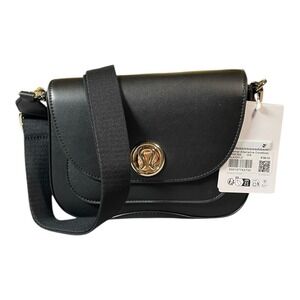 Lululemon Cactus Leather Crossbody Bag Black With Gold Hardware & Dust Bag